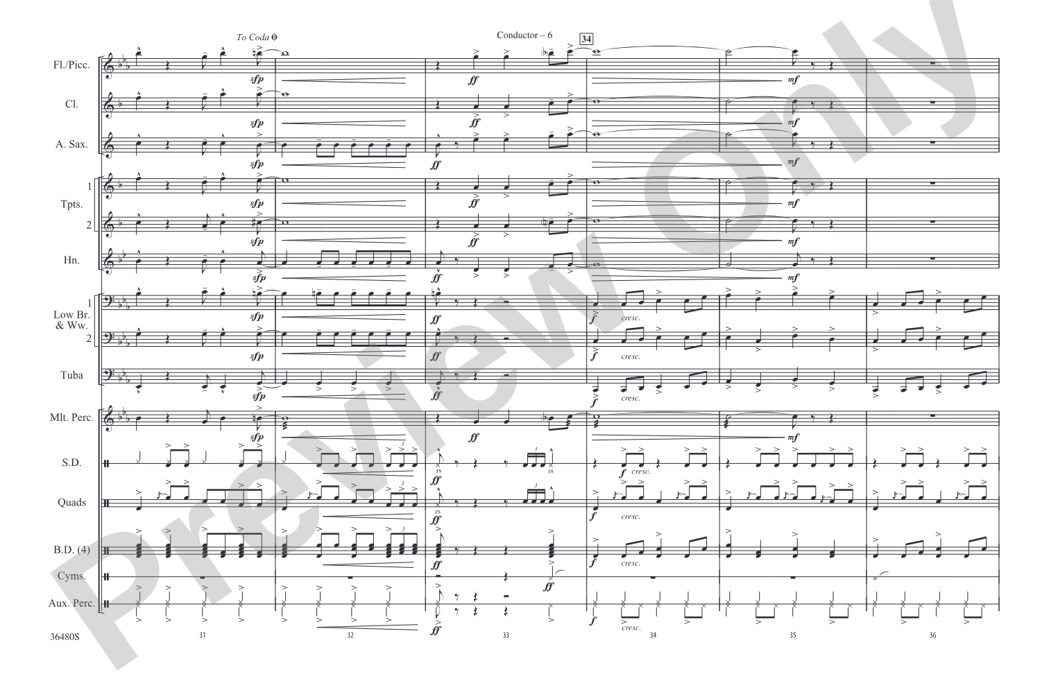 Holiday: Marching Band Conductor Score & Parts