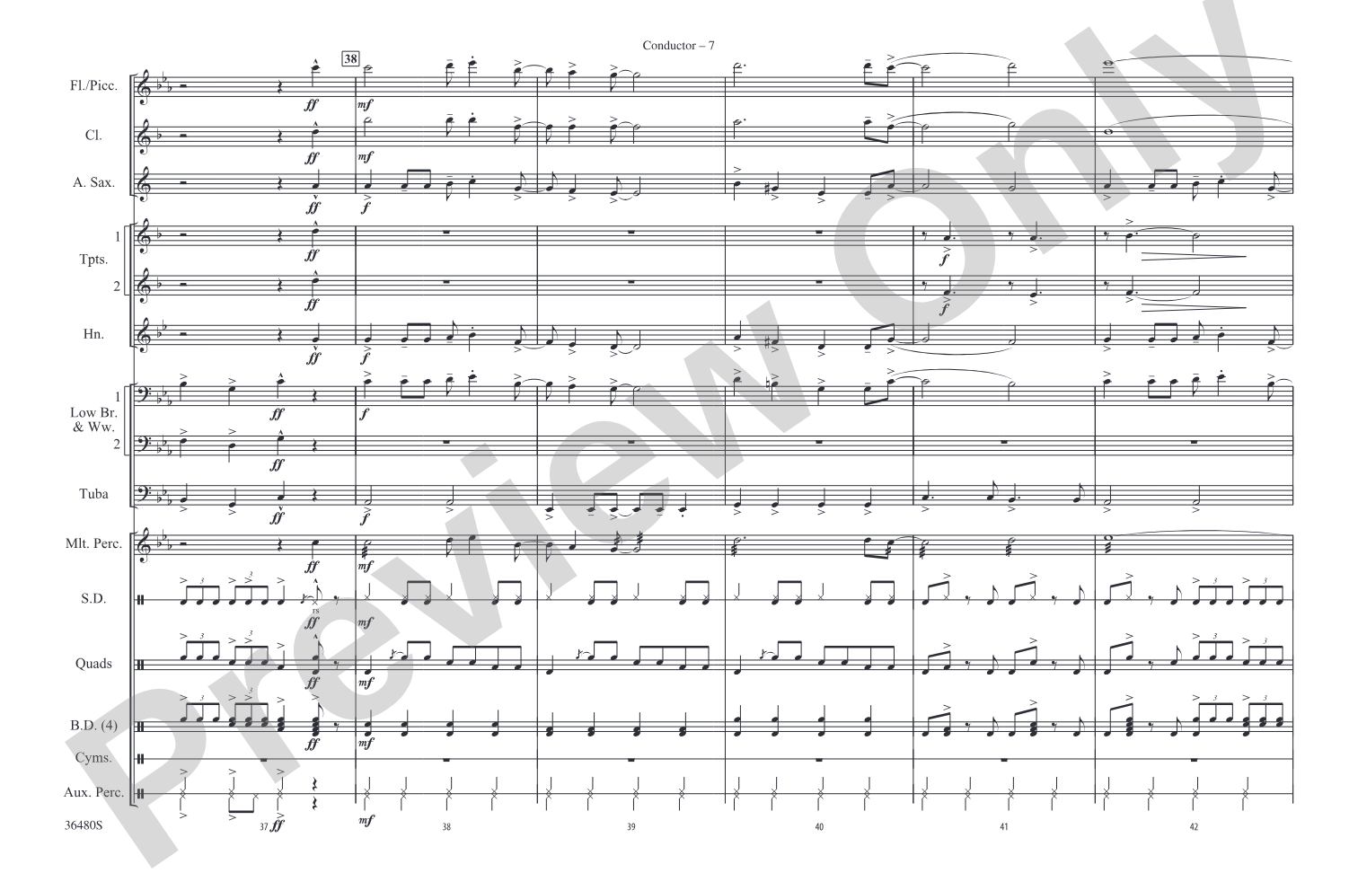 Holiday: Marching Band Conductor Score & Parts