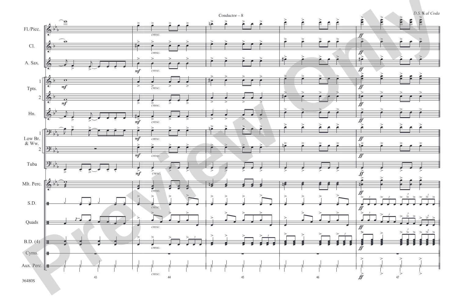 Holiday: Marching Band Conductor Score & Parts