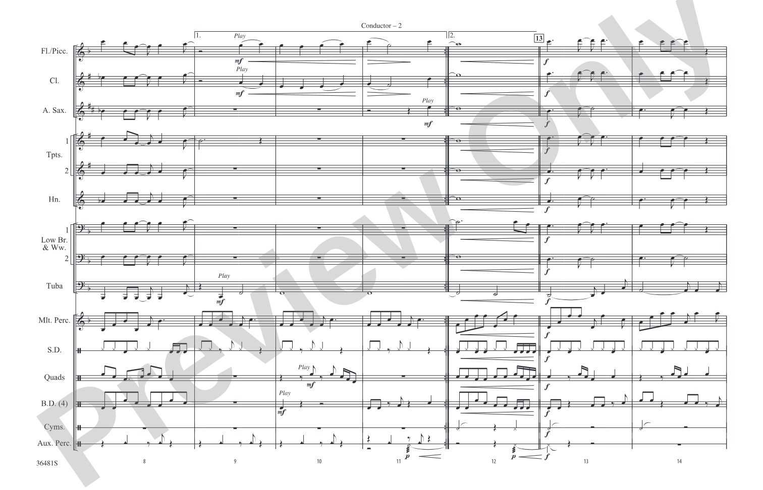 Wake Me Up When September Ends / Homecoming: Marching Band Conductor Score & Parts