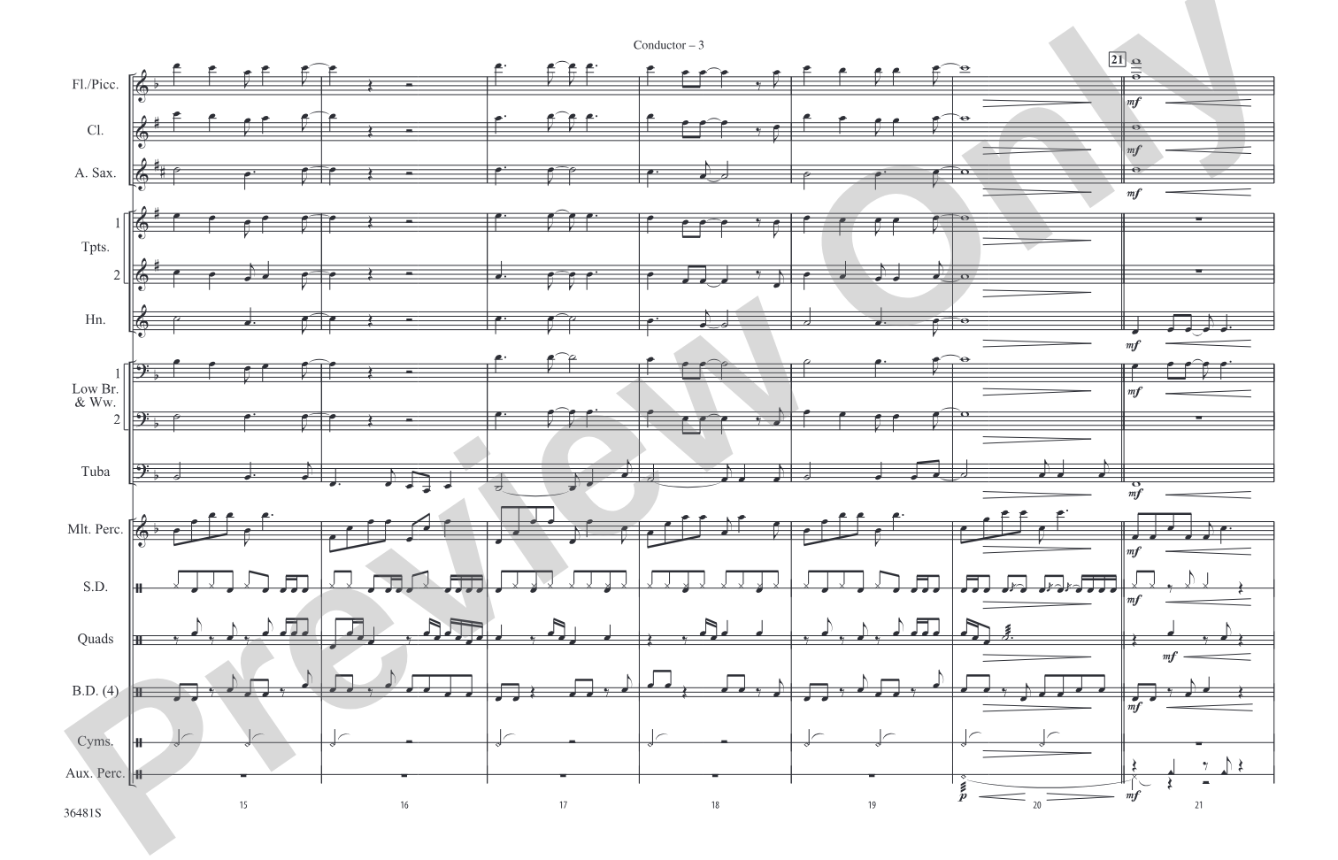 Wake Me Up When September Ends / Homecoming: Marching Band Conductor Score & Parts