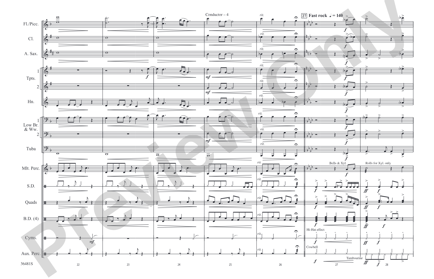Wake Me Up When September Ends / Homecoming: Marching Band Conductor Score & Parts