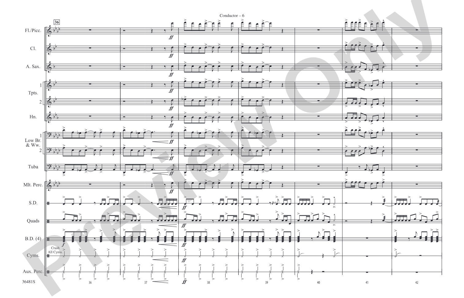 Wake Me Up When September Ends / Homecoming: Marching Band Conductor Score & Parts