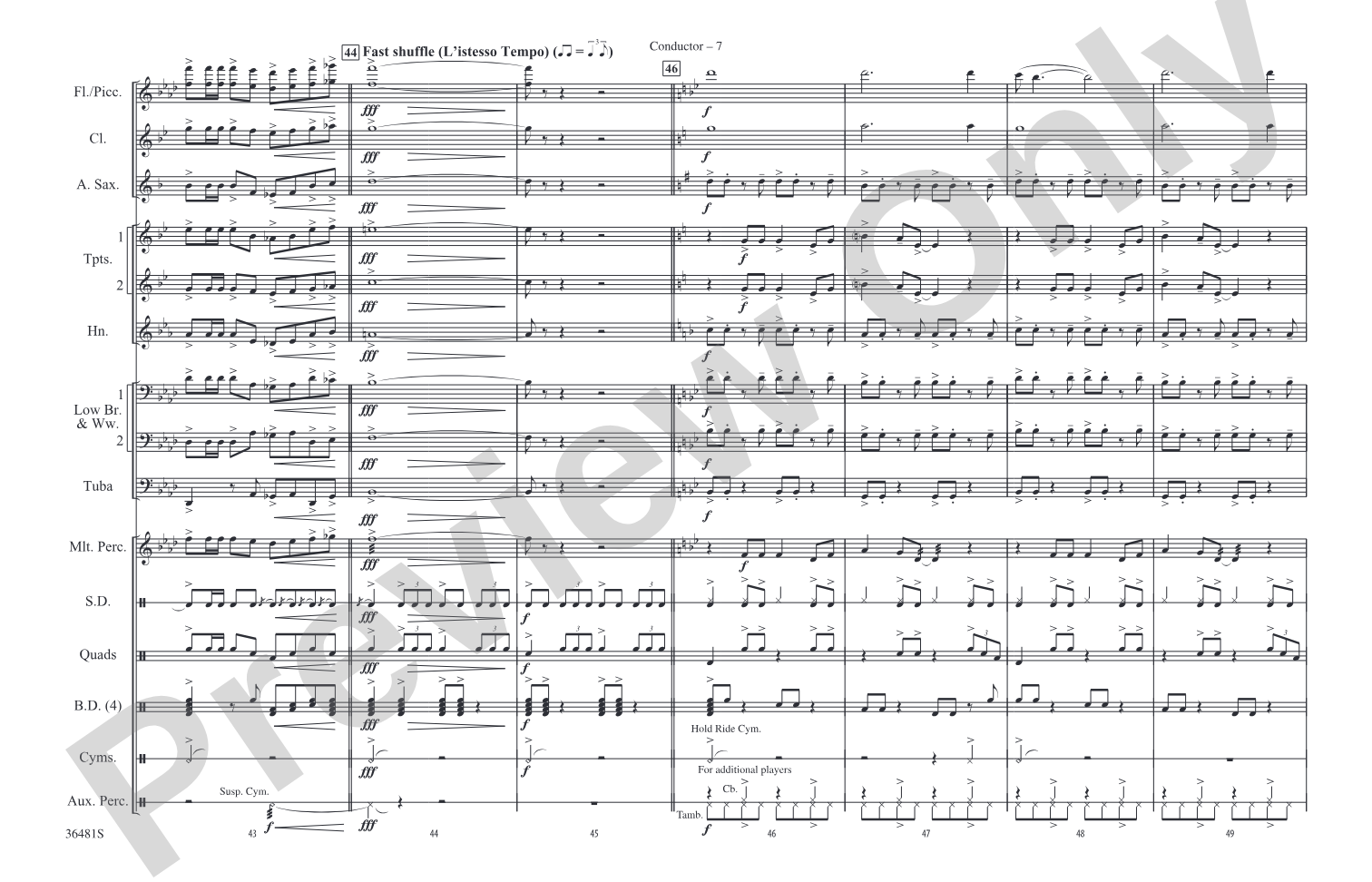 Wake Me Up When September Ends / Homecoming: Marching Band Conductor Score & Parts
