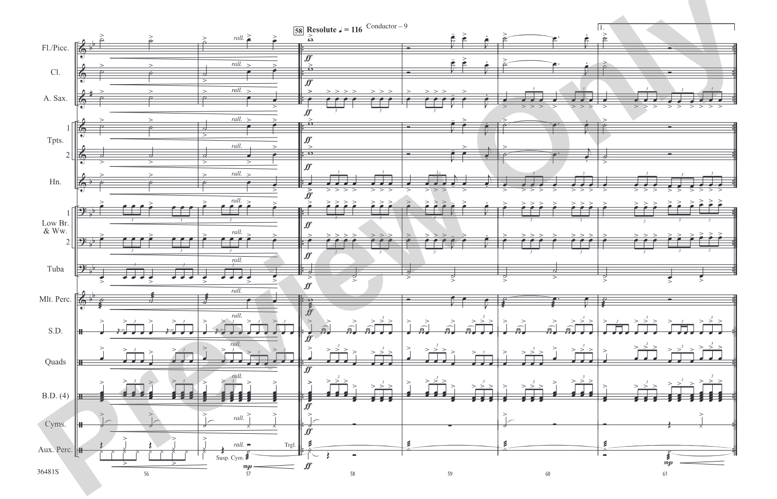 Wake Me Up When September Ends / Homecoming: Marching Band Conductor Score & Parts