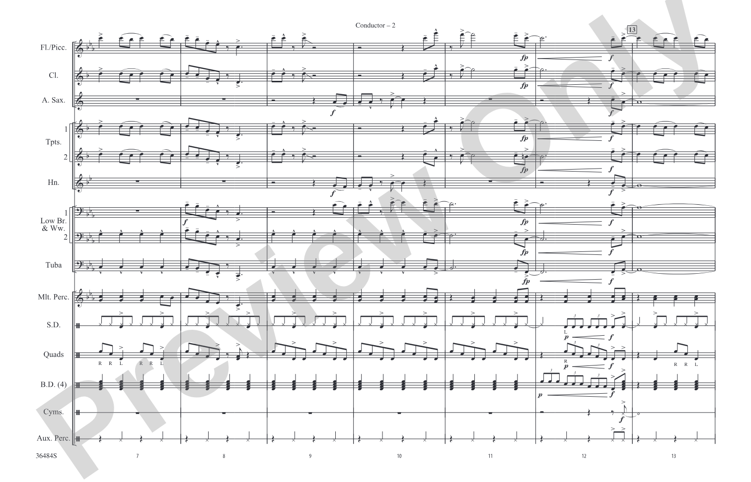 Detroit Rock City: Marching Band Conductor Score & Parts