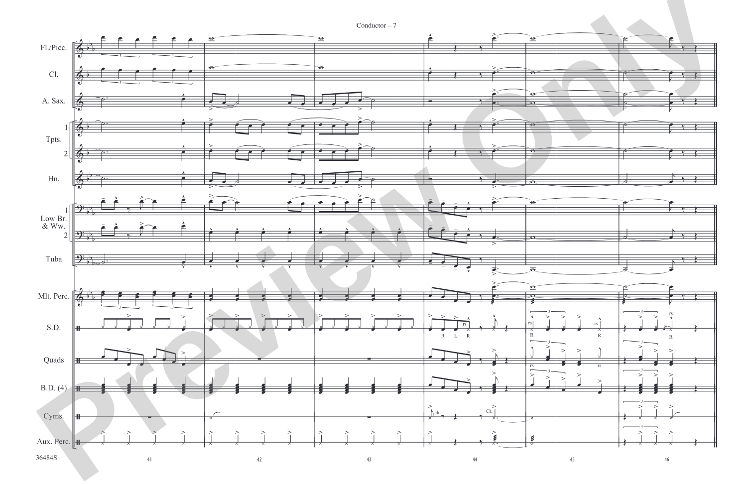 Detroit Rock City: Marching Band Conductor Score & Parts