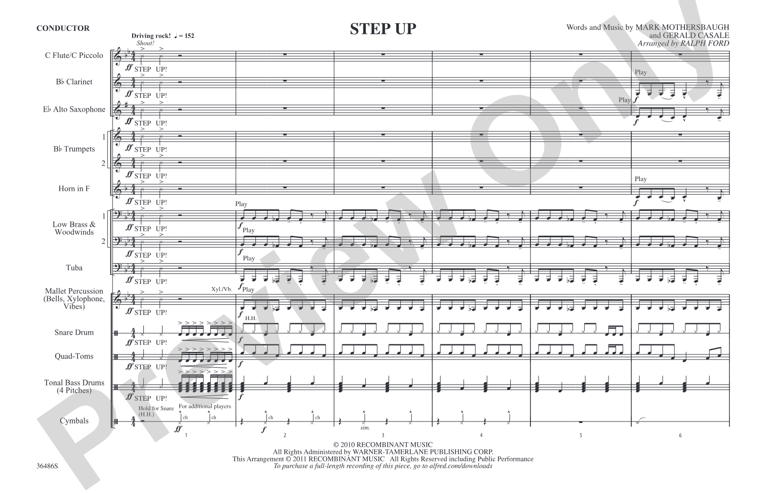 Step Up: Marching Band Conductor Score & Parts