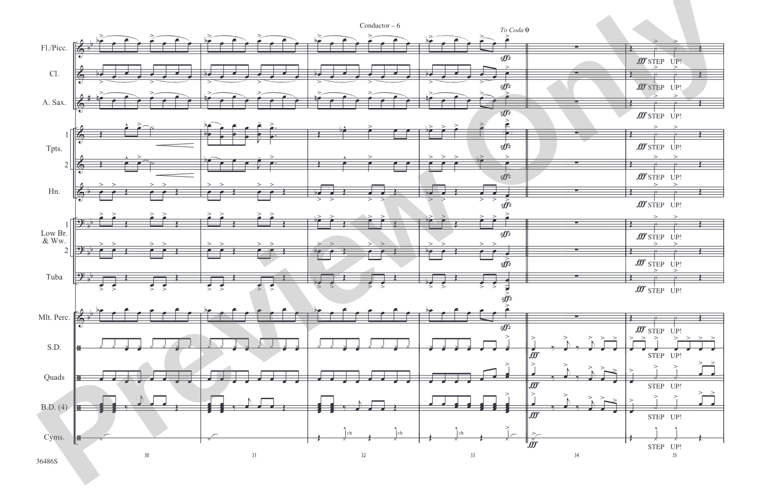 Step Up: Marching Band Conductor Score & Parts