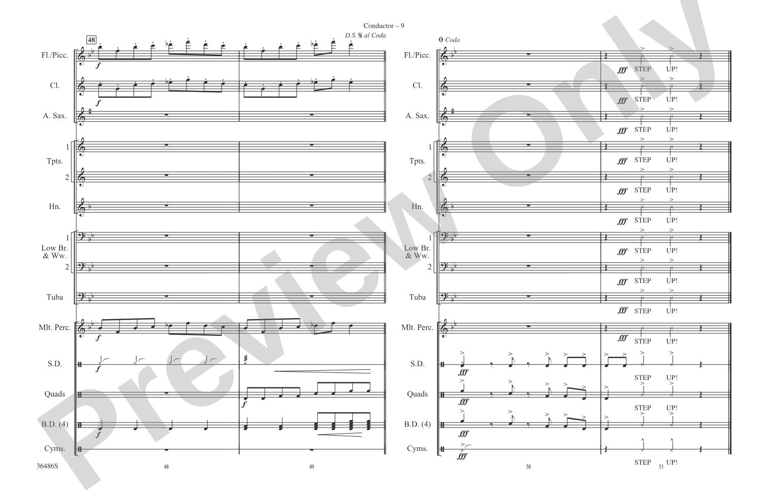 Step Up: Marching Band Conductor Score & Parts
