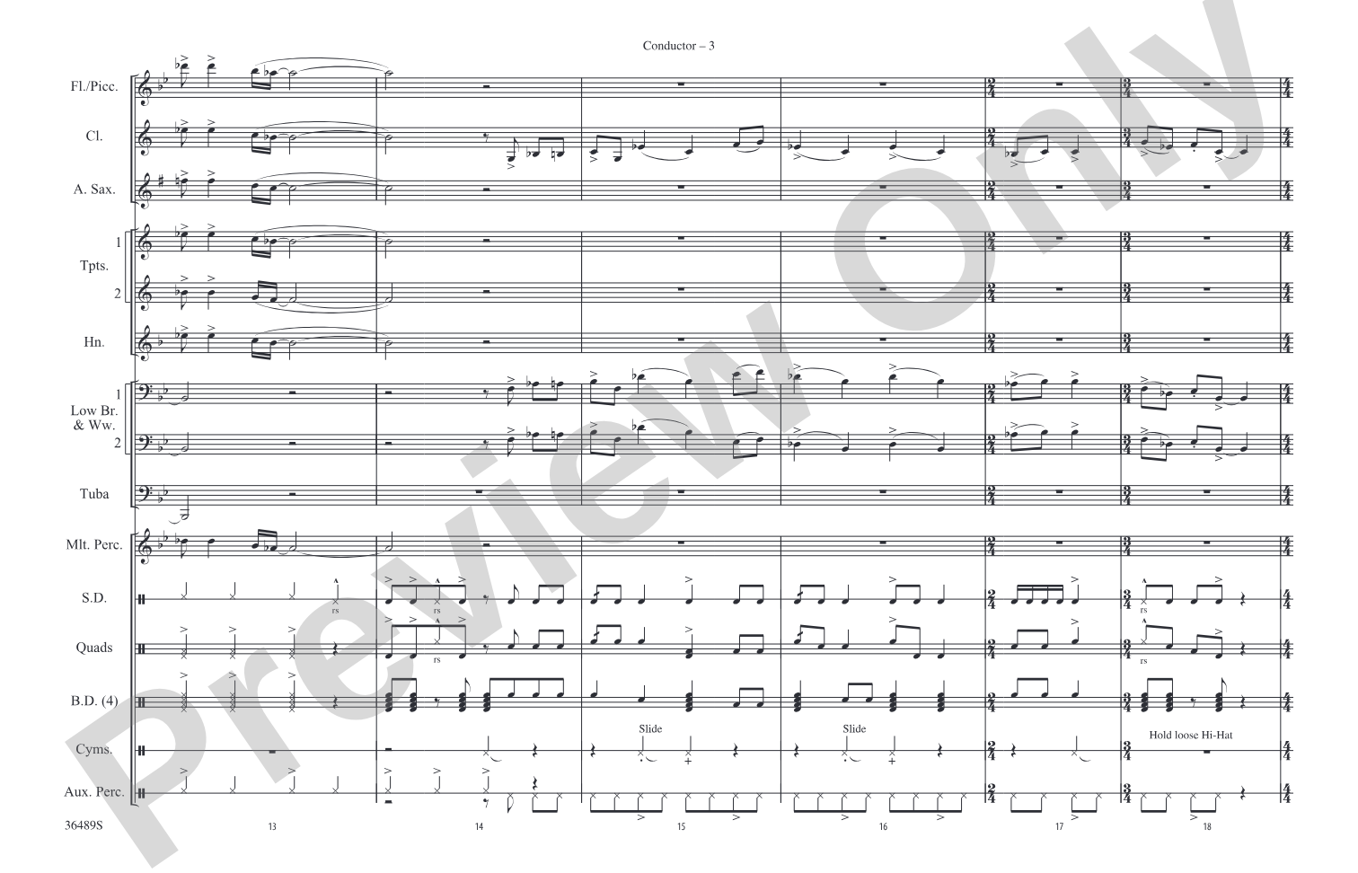 Black Dog: Marching Band Conductor Score & Parts