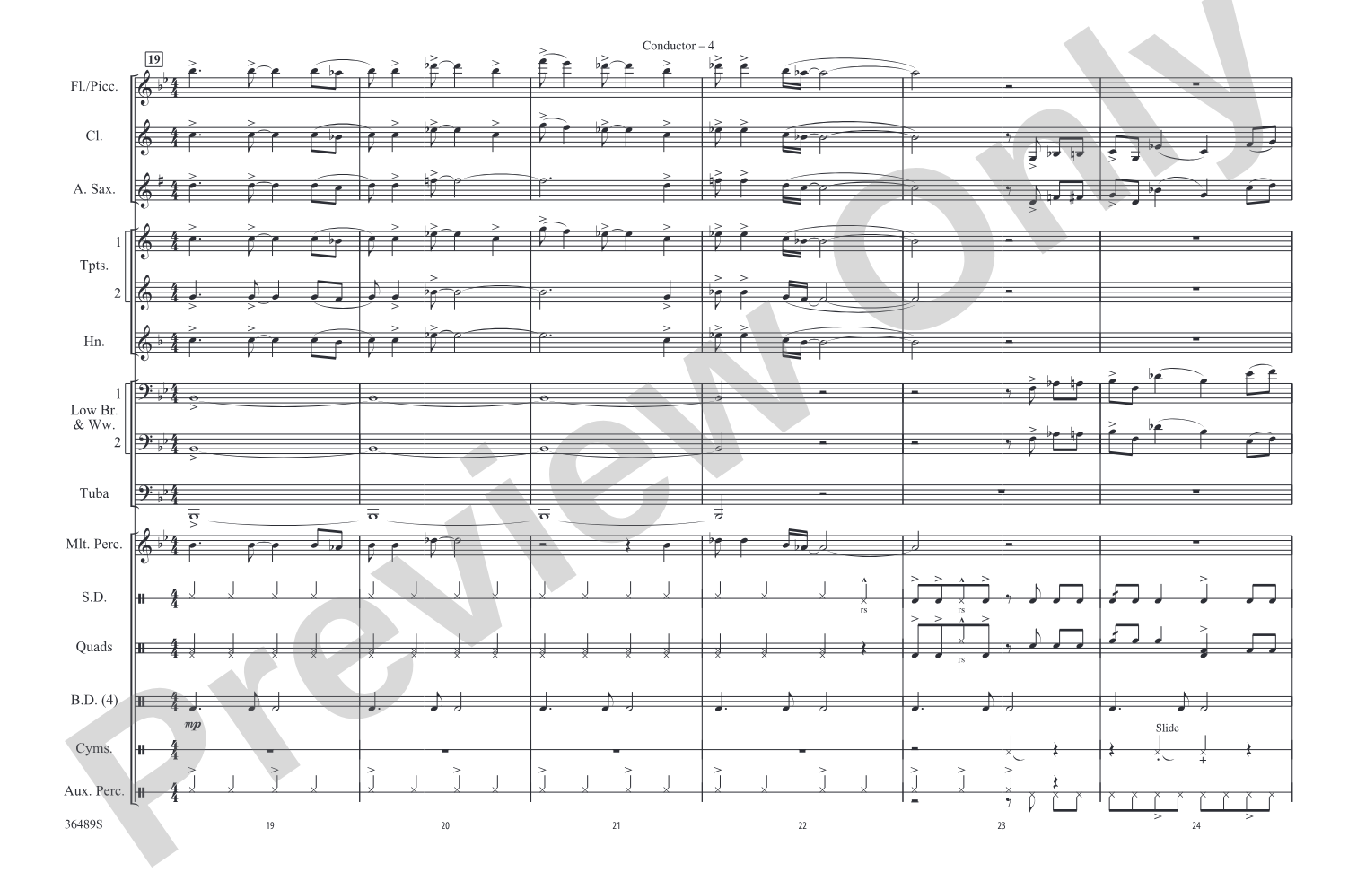 Black Dog: Marching Band Conductor Score & Parts