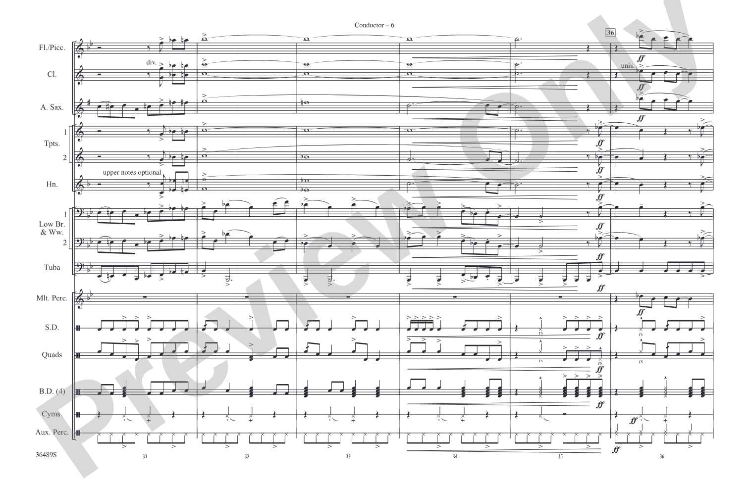 Black Dog: Marching Band Conductor Score & Parts