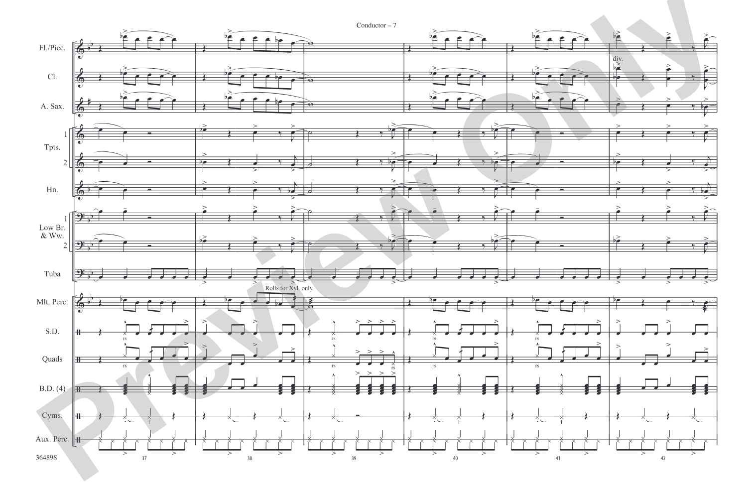 Black Dog: Marching Band Conductor Score & Parts