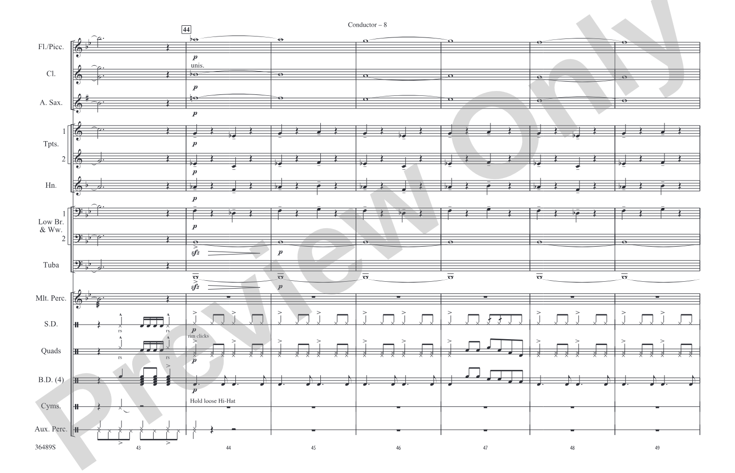 Black Dog: Marching Band Conductor Score & Parts