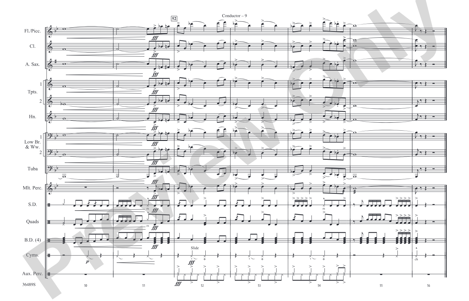 Black Dog: Marching Band Conductor Score & Parts