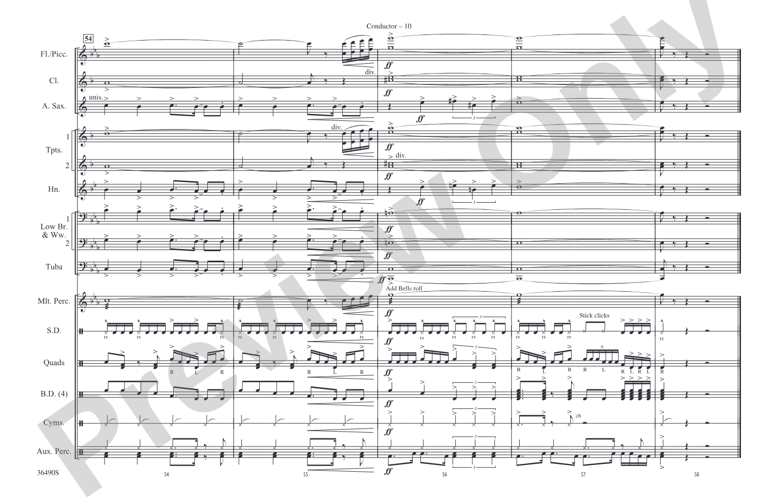 El Gato Caliente: Marching Band Conductor Score & Parts