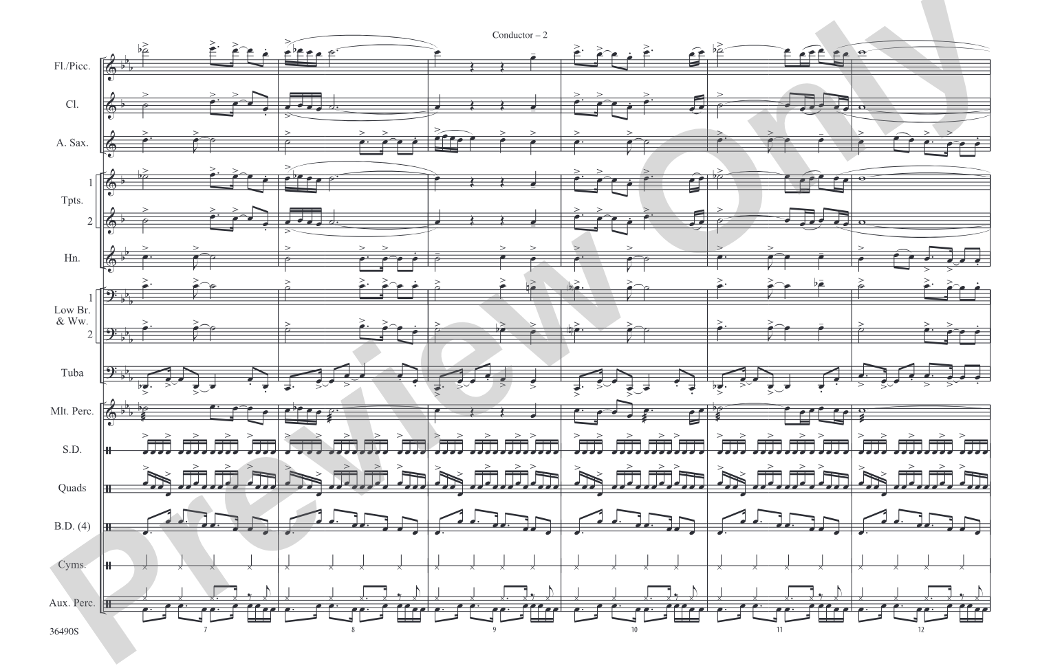 El Gato Caliente: Marching Band Conductor Score & Parts