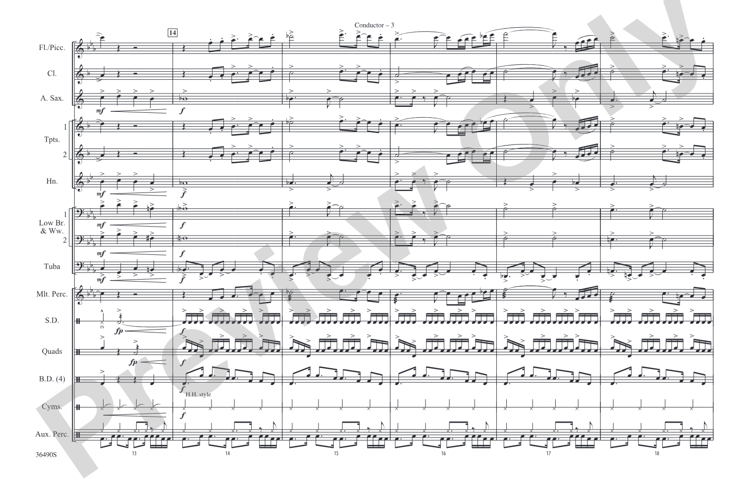 El Gato Caliente: Marching Band Conductor Score & Parts