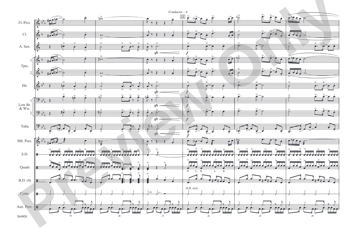 El Gato Caliente: Marching Band Conductor Score & Parts