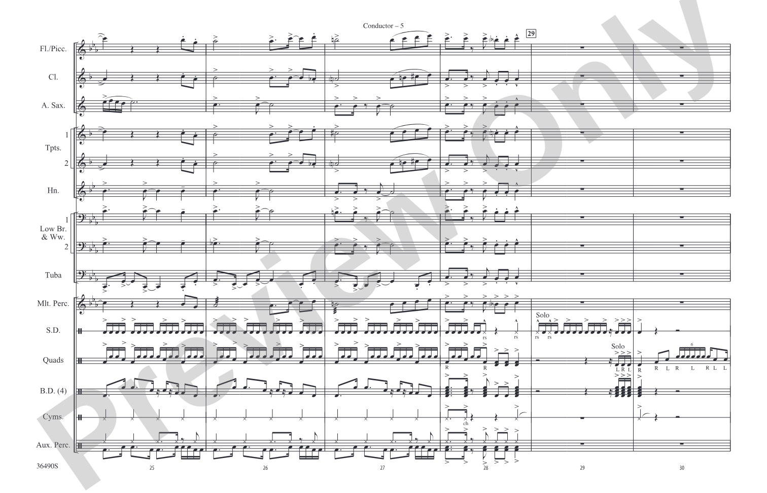 El Gato Caliente: Marching Band Conductor Score & Parts