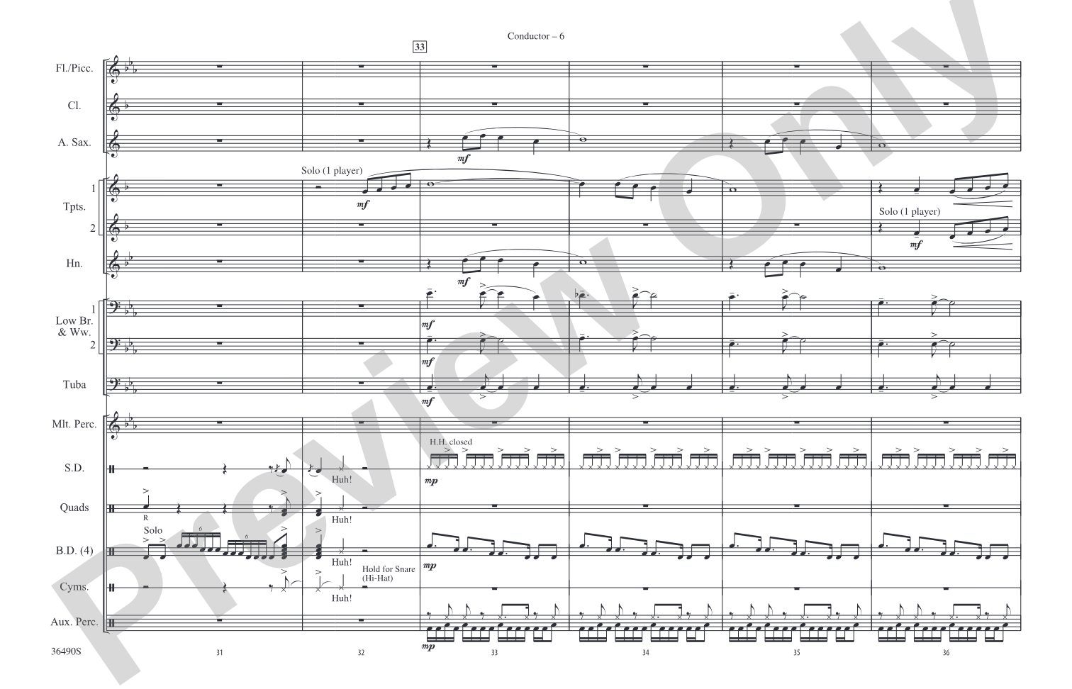 El Gato Caliente: Marching Band Conductor Score & Parts
