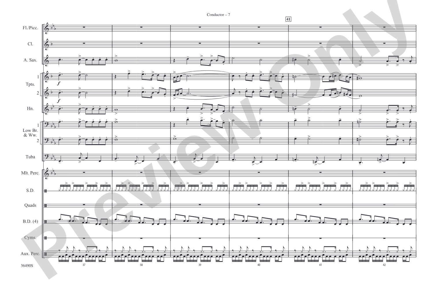 El Gato Caliente: Marching Band Conductor Score & Parts