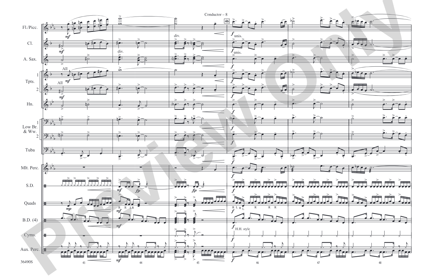 El Gato Caliente: Marching Band Conductor Score & Parts