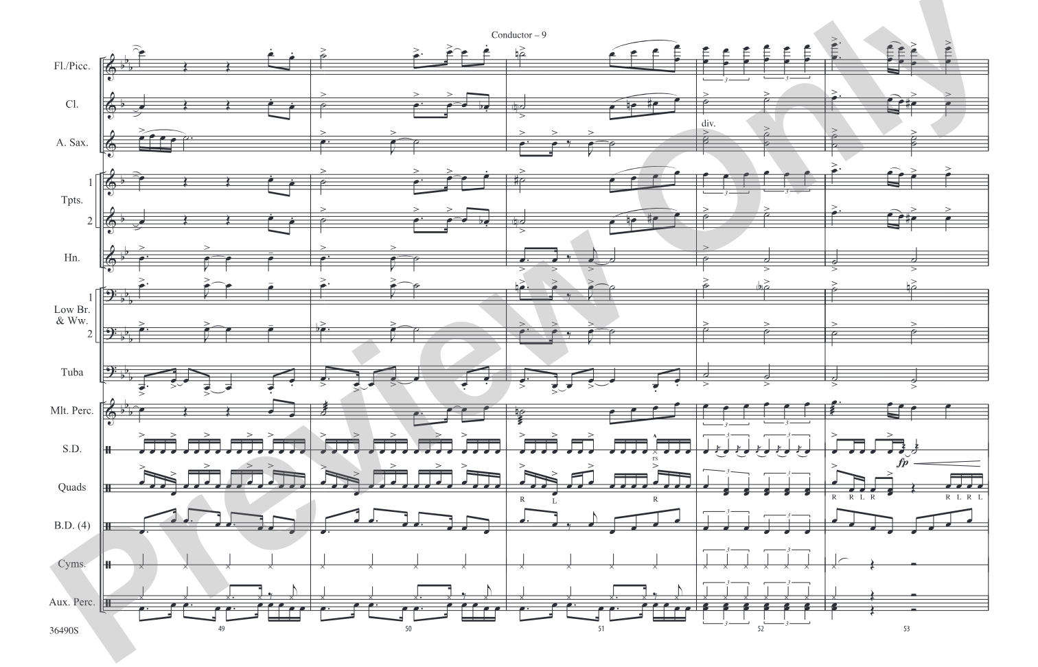 El Gato Caliente: Marching Band Conductor Score & Parts