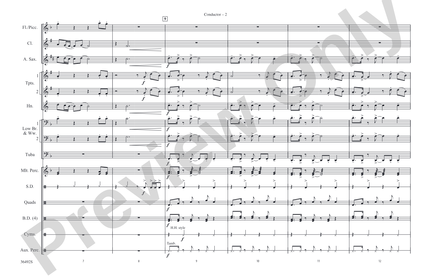 Baby: Marching Band Conductor Score & Parts