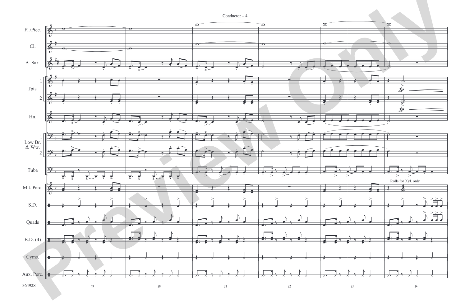 Baby: Marching Band Conductor Score & Parts