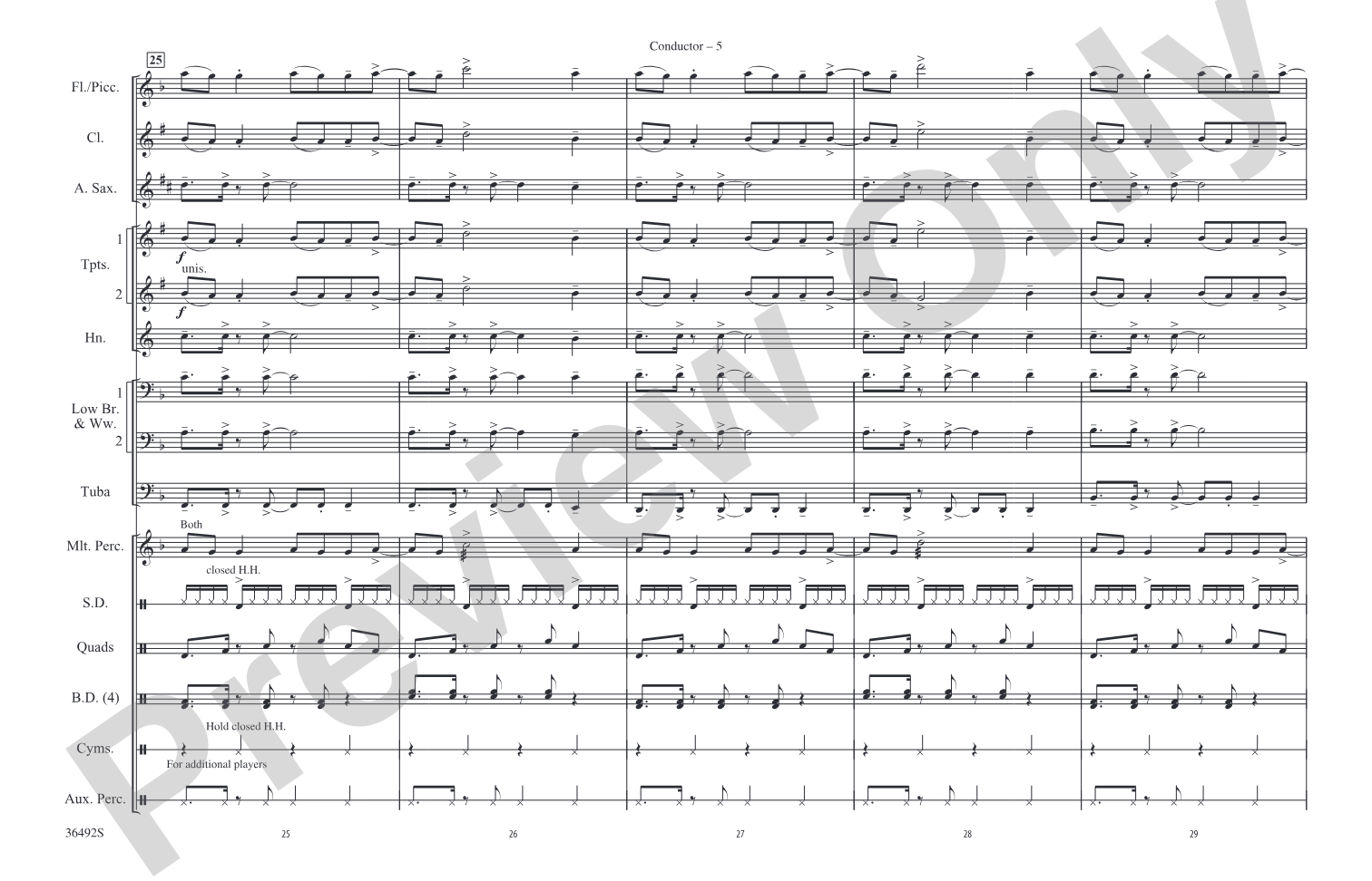 Baby: Marching Band Conductor Score & Parts