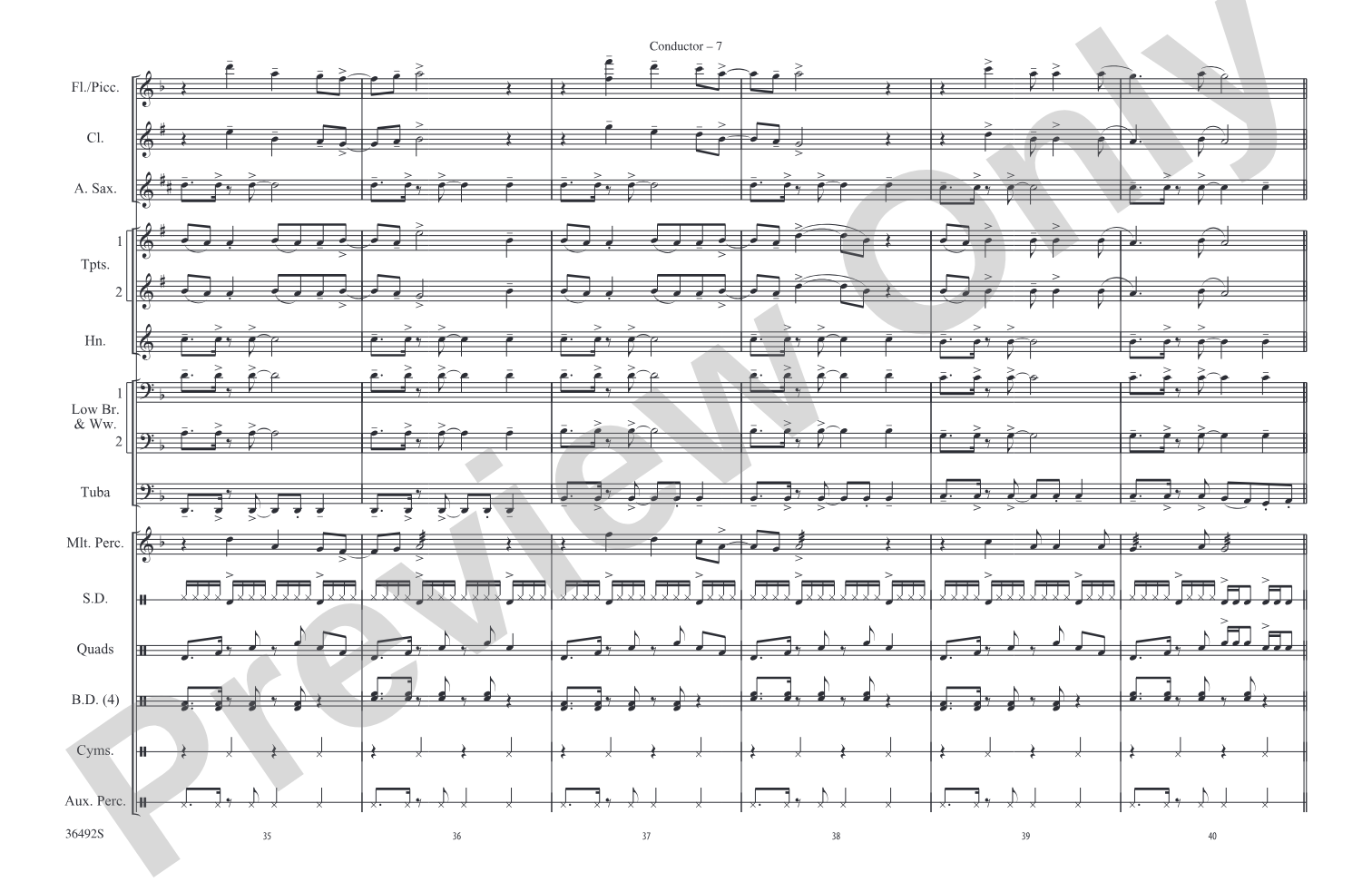 Baby: Marching Band Conductor Score & Parts