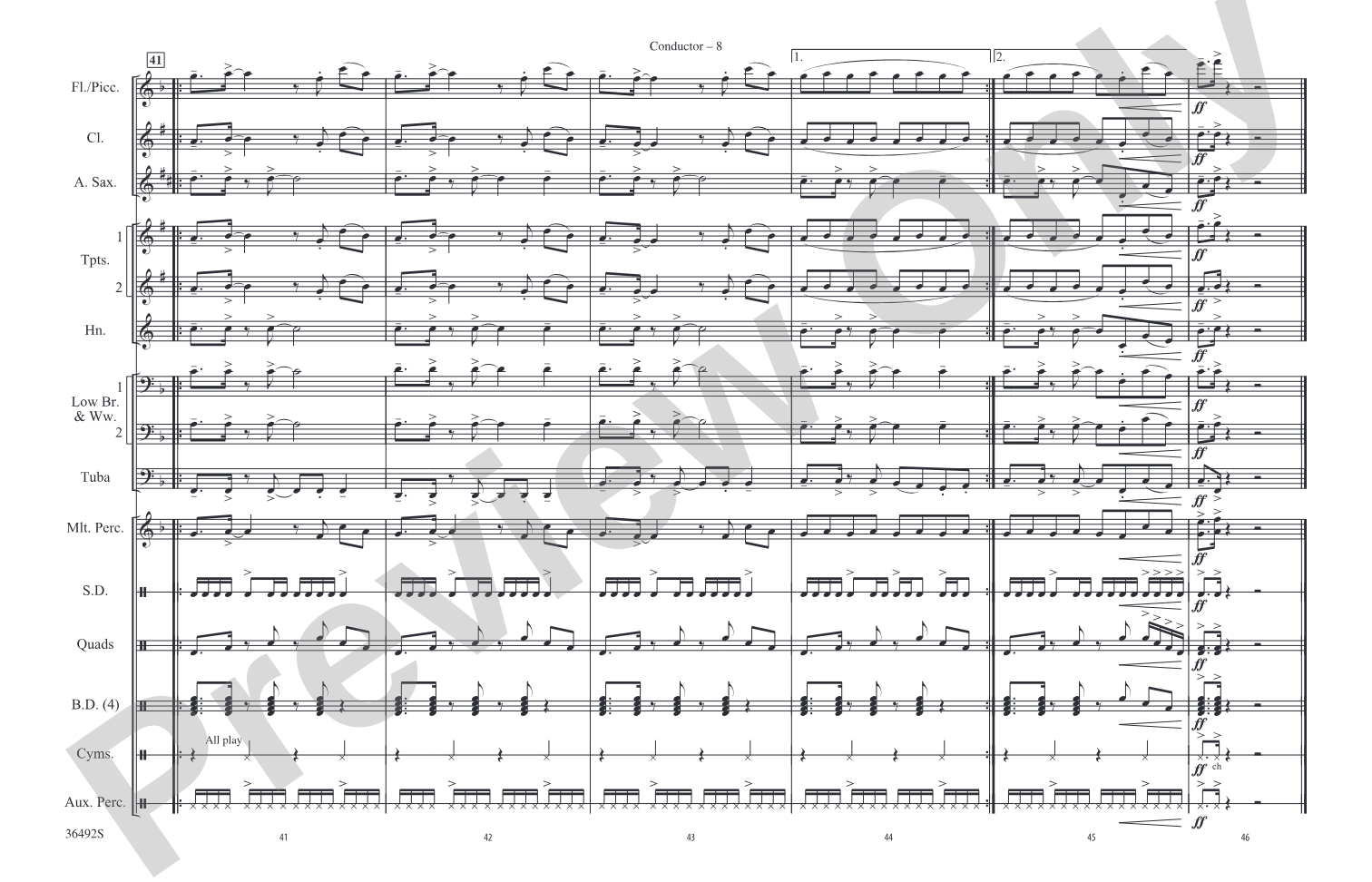 Baby: Marching Band Conductor Score & Parts