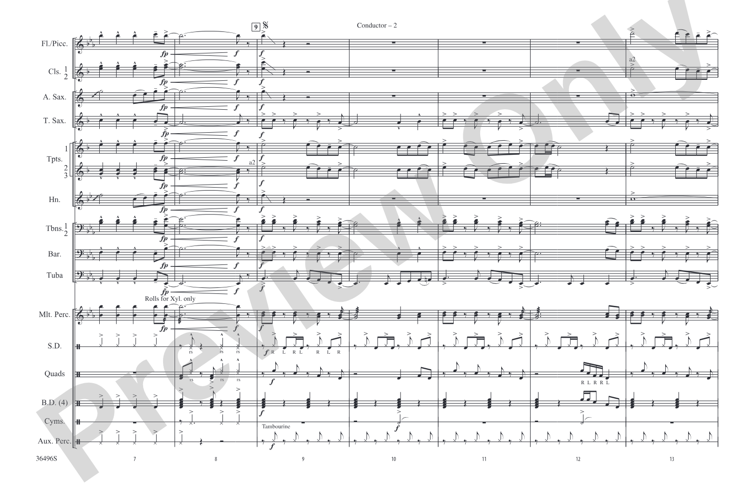 Bang the Drum All Day: Marching Band Conductor Score & Parts