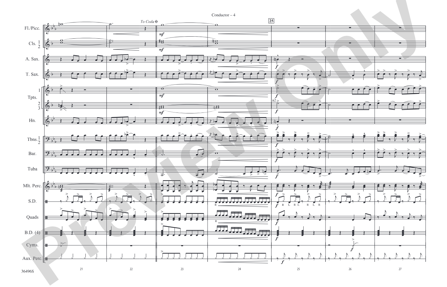 Bang the Drum All Day: Marching Band Conductor Score & Parts