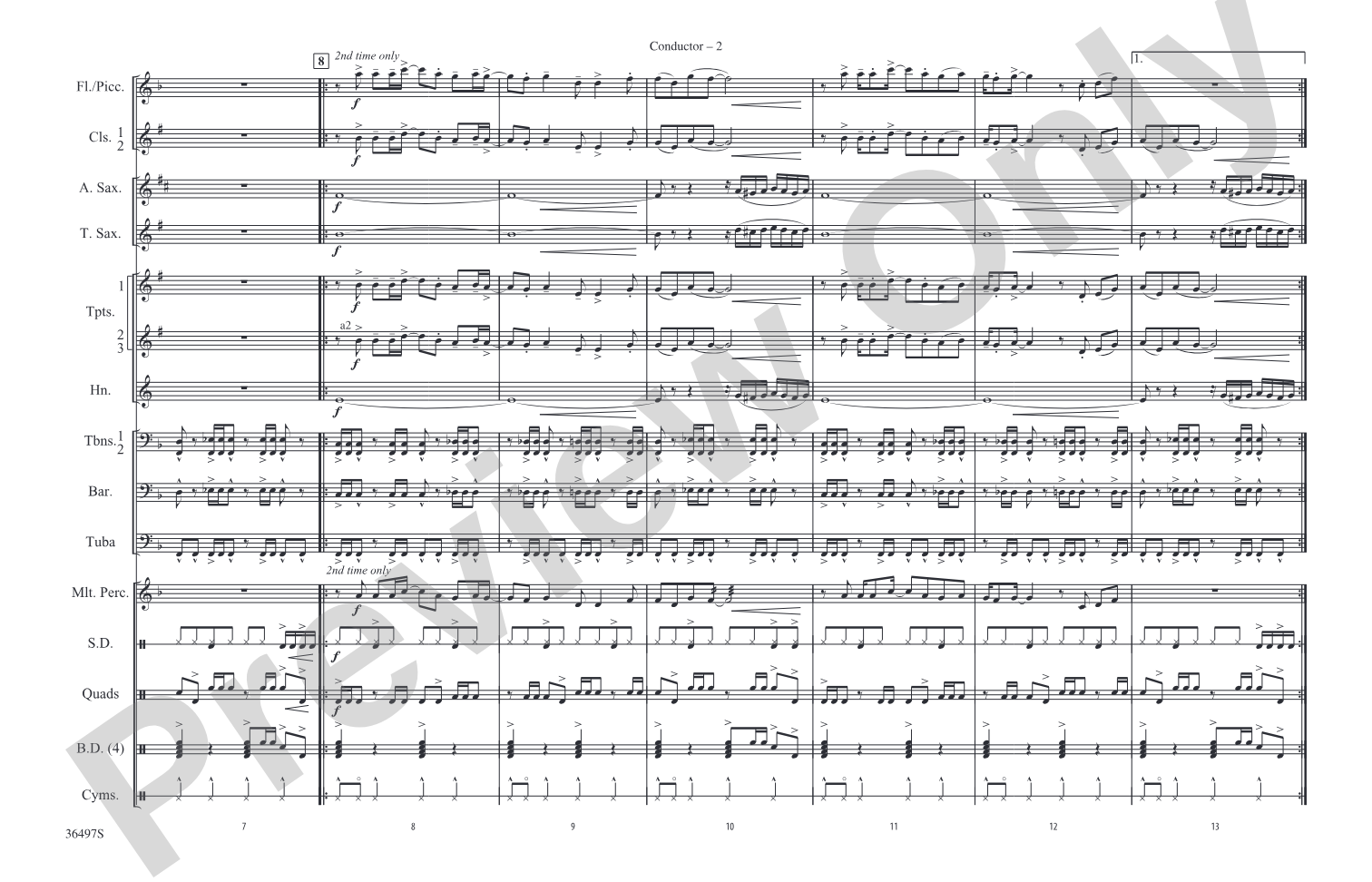 Kashmir: Marching Band Conductor Score & Parts