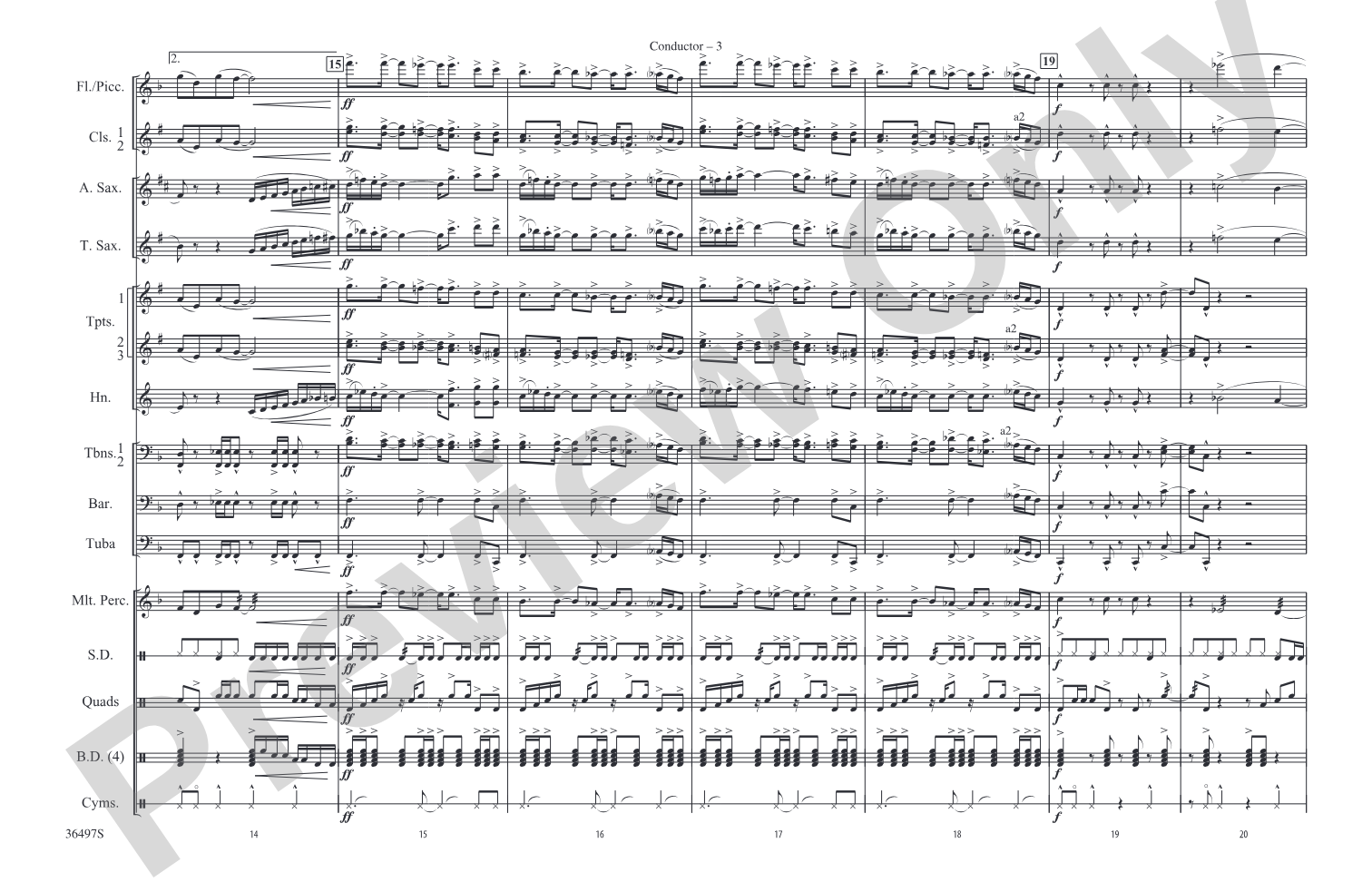 Kashmir: Marching Band Conductor Score & Parts
