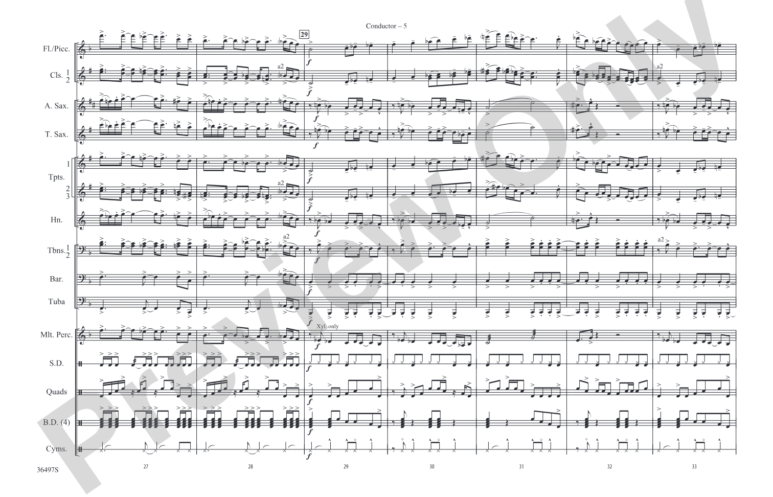 Kashmir: Marching Band Conductor Score & Parts