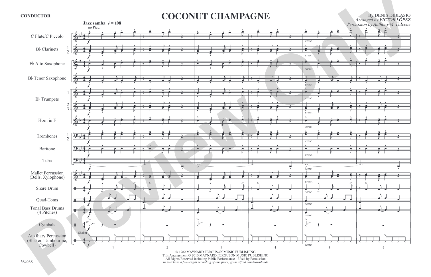 Coconut Champagne: Score