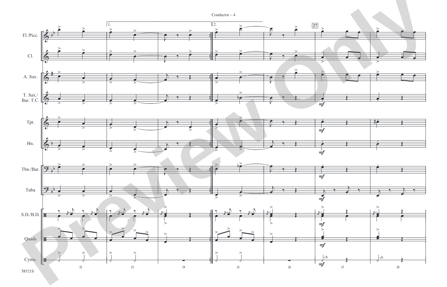 That's Entertainment: Marching Band Conductor Score & Parts