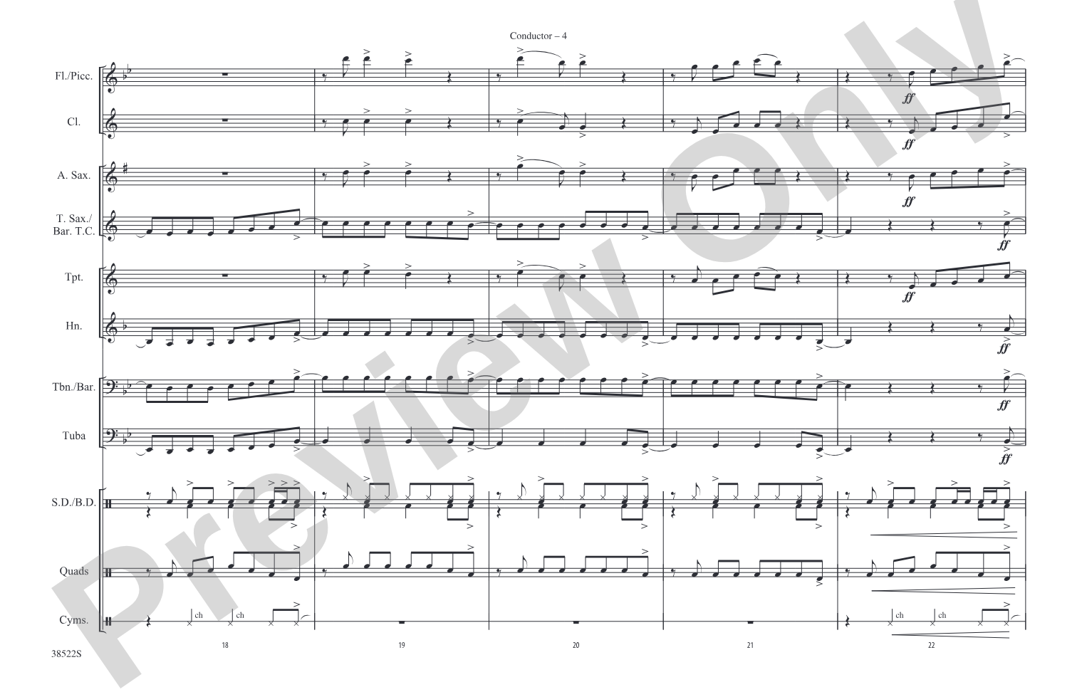 Any Way You Want It: Marching Band Conductor Score & Parts