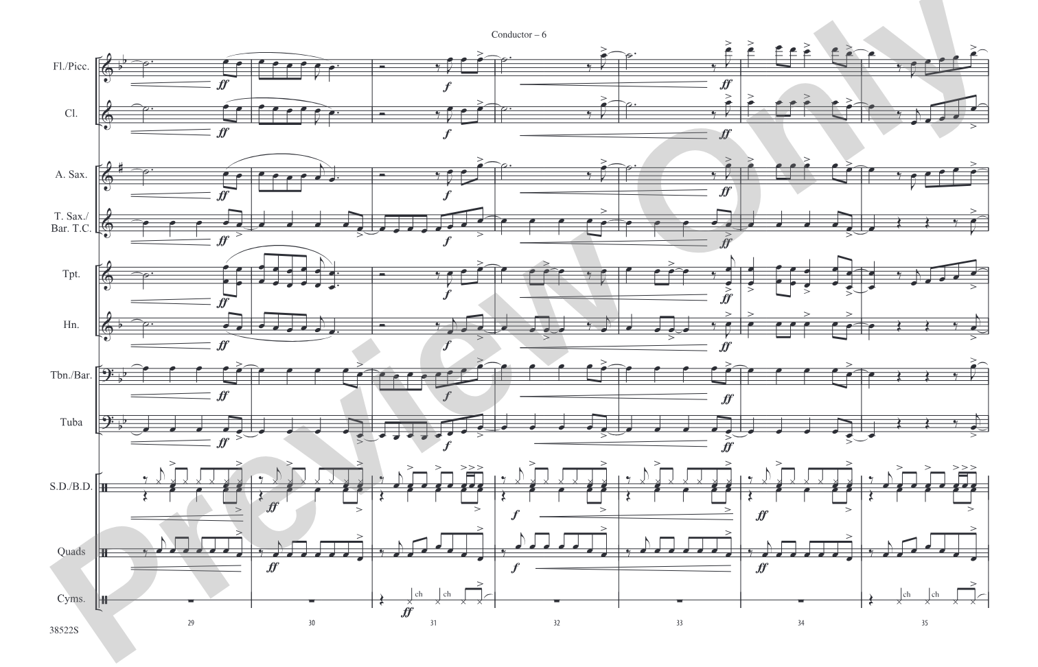 Any Way You Want It: Marching Band Conductor Score & Parts