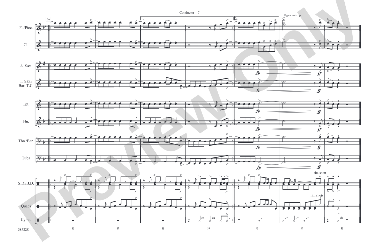 Any Way You Want It: Marching Band Conductor Score & Parts