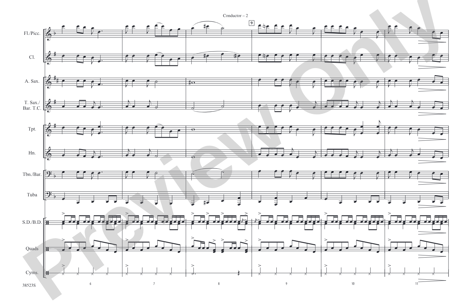 Rawhide: Marching Band Conductor Score & Parts