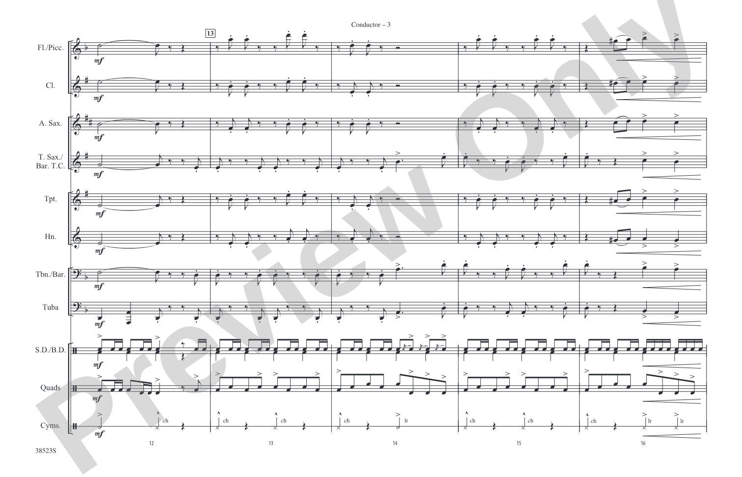 Rawhide: Marching Band Conductor Score & Parts