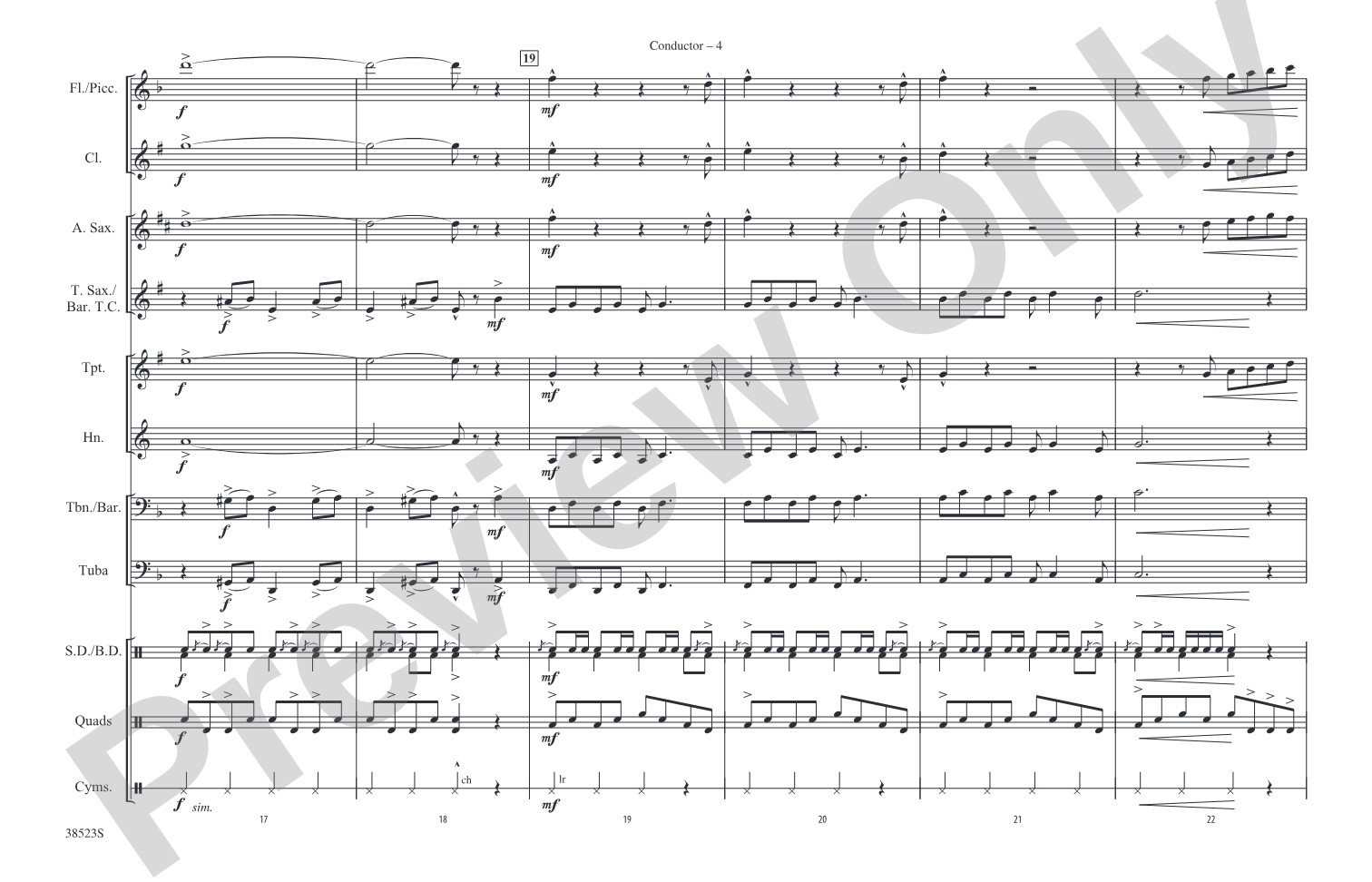Rawhide: Marching Band Conductor Score & Parts