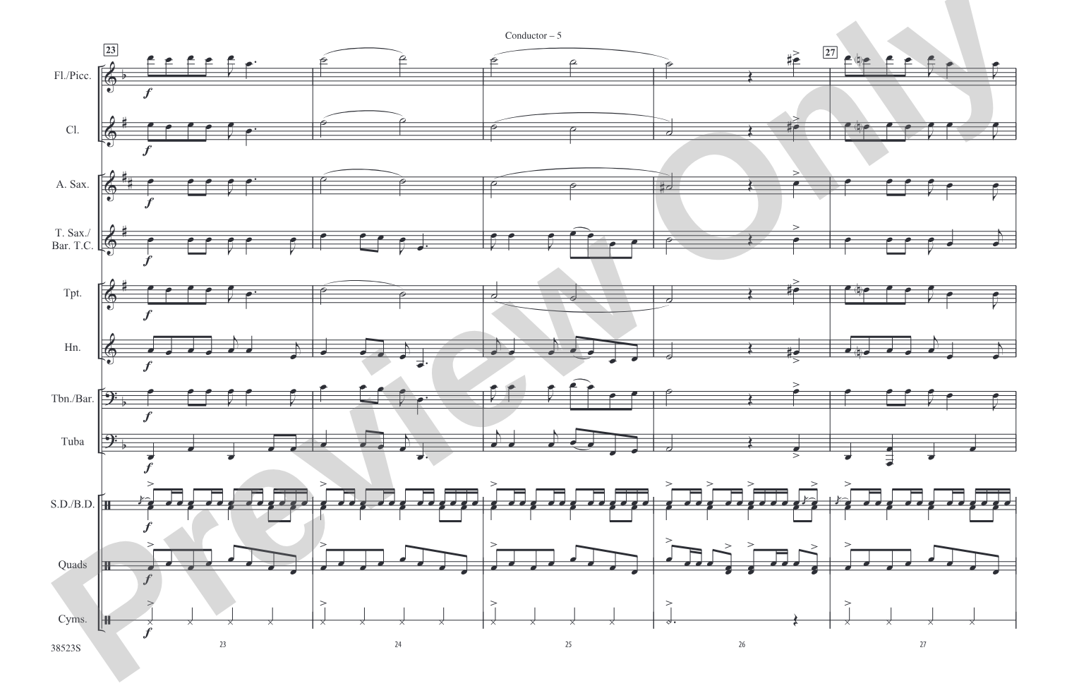 Rawhide: Marching Band Conductor Score & Parts