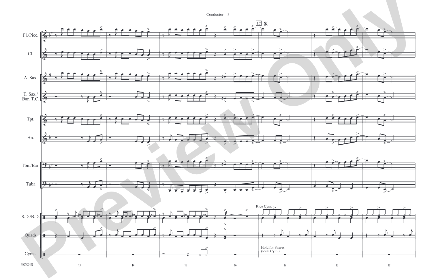 Grenade: Marching Band Conductor Score & Parts