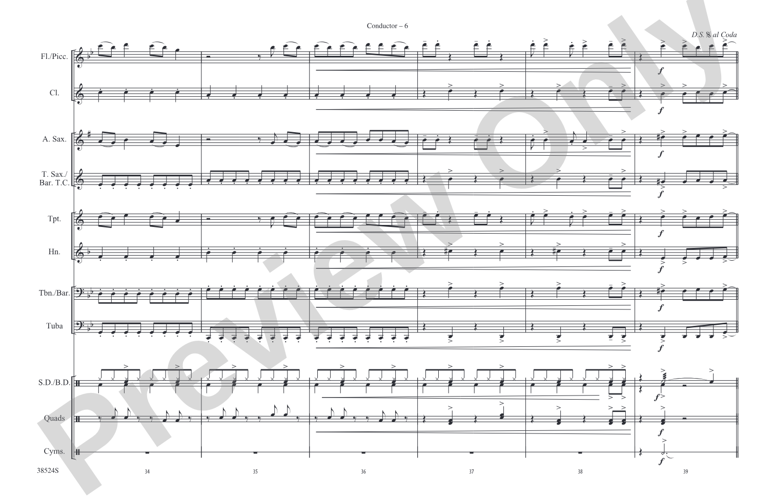 Grenade: Marching Band Conductor Score & Parts